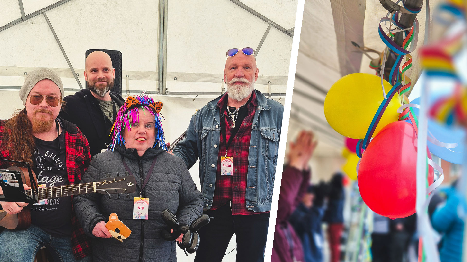 Kuvayhdistelmä Keva-festivaalien tunnelmasta